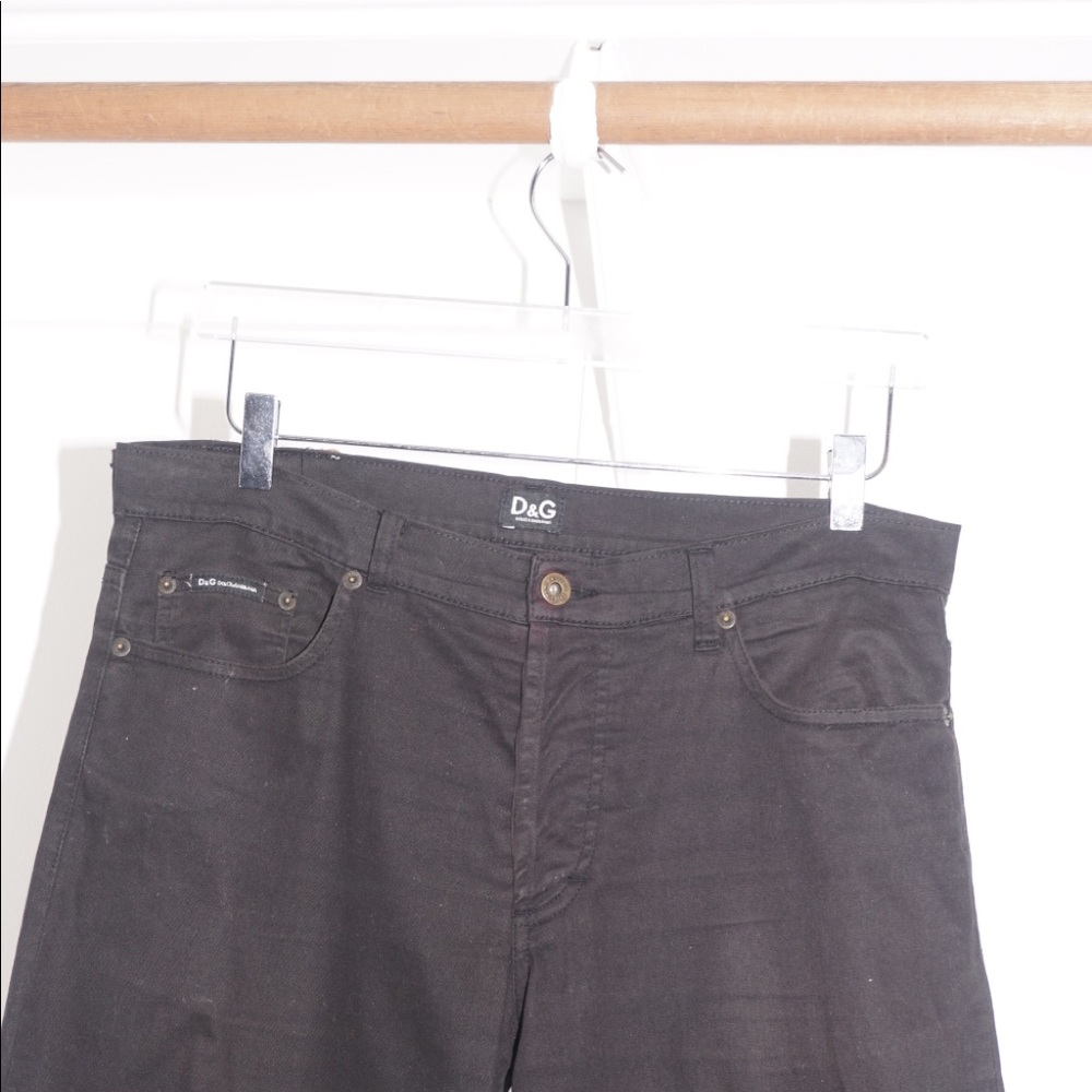 DOLCE AND GABBANA CROPPED BLACK JEAN